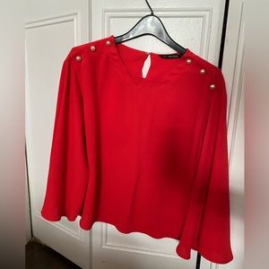 Red Zara Blouse
